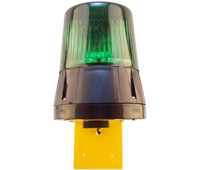 Mesan Ø110 İkaz Lamba Döner Buzzer L Montaj Yeşil 220vac Ms 899.2.220vac