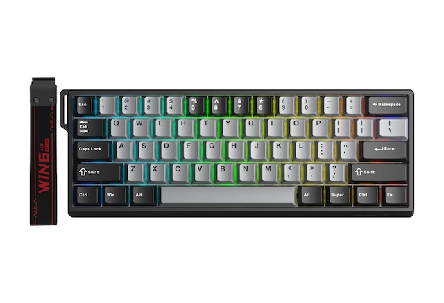 Aula Win60 He Pro Manyetik Klavye Rapid Trigger Xingyi Switch 8000Hz RGB TKL Hot Swap Oyuncu Klavyesi Gri