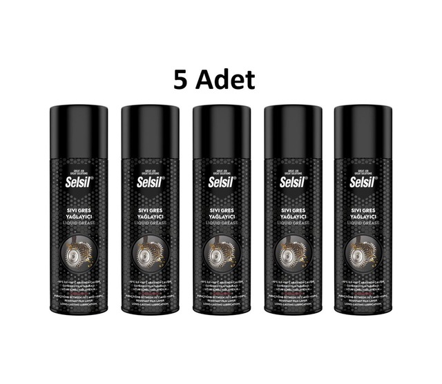 Selsil Sıvı Gres Yağlama Spreyi 500ml 5 Adet