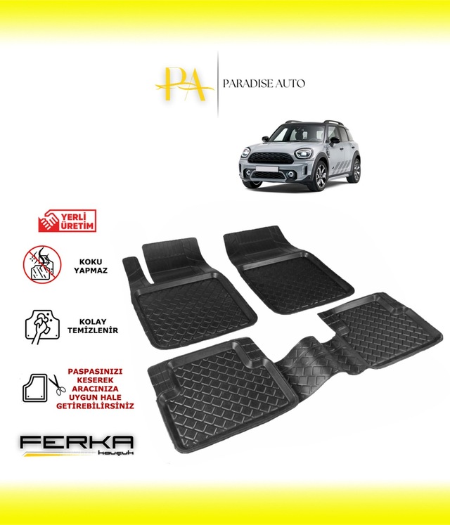 Mini Cooper Countryman R60 2010-2017 Uyarlanabilir Havuzlu Paspas