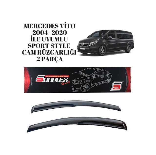 Mercedes Vito 2004 2005 2006 2007 2008 2009 2010 2011 2012 2013 2014 2015 2016 2017 2018 2020 İle Uyumlu Sport Rüzgarlık 52557470