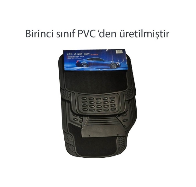 Oto Paspas Her Araca Uyumlu Kesimli 5 Parça Siyah