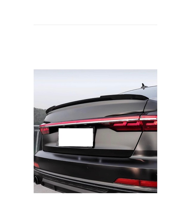 Audi A6 C8 Uyumlu Bagaj Üstü M4 Yarasa Spoiler Pianoblack İthal Abs Plastik Parlak Siyah 2019-2023