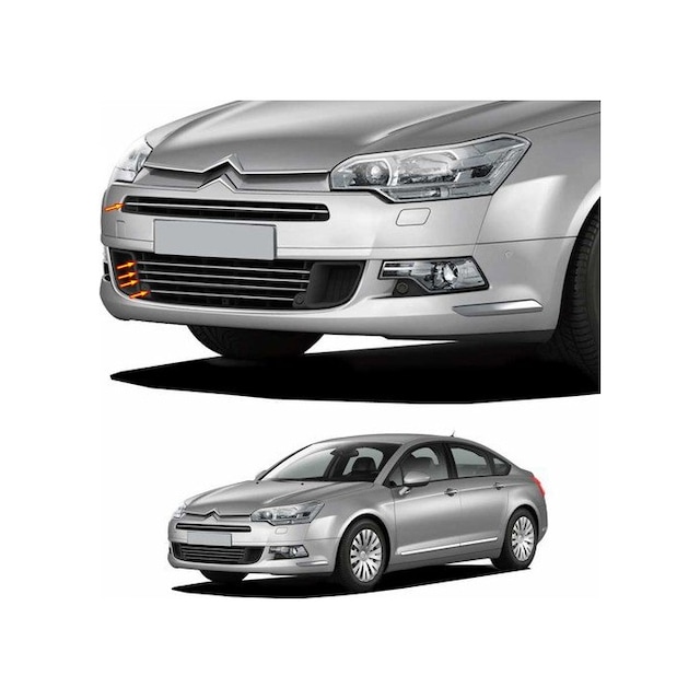 Citroen C5 Krom Ön Tampon Çıtası Tk 2008 Üzeri 5 Prç Paslanmaz Çe N11.340