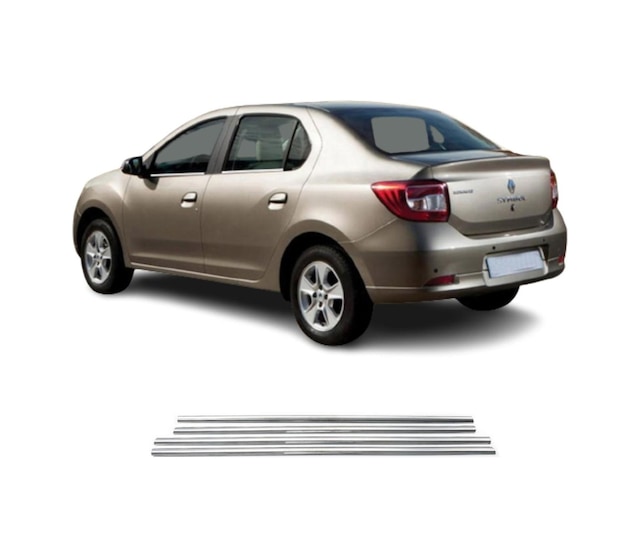 Renault Symbol Krom Cam Çıtası 2013 Üzeri 4 Prç. Paslanmaz Çelik N11.6153