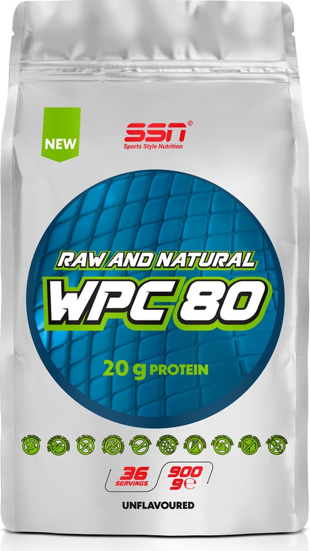SSN Sports Style Nutrition Raw And Natural Wpc80 900 G Aromasız