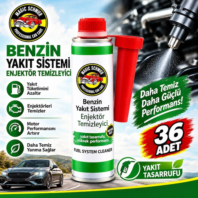 36'lı 300 Ml Yeni Nesil Benzin Yakıt Sistemi Enjektör Temizleyici