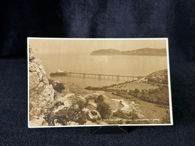 1954 İngiltere Llandudno Wales Uk Happy Valley And Pıer Judges Photo Postcard 1900s Teşhir Ürün