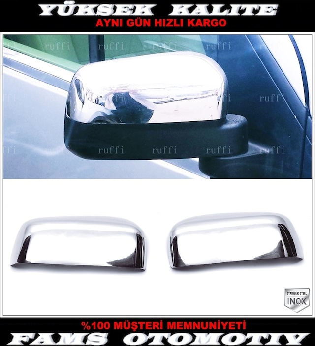 Ford Connect Krom Ayna Kapağı 2 Prç. 2009-2014 Paslanmaz Çelik