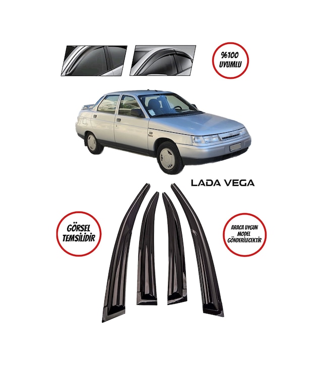 Lada Vega Cam Rüzgarlığı 4lü Takım