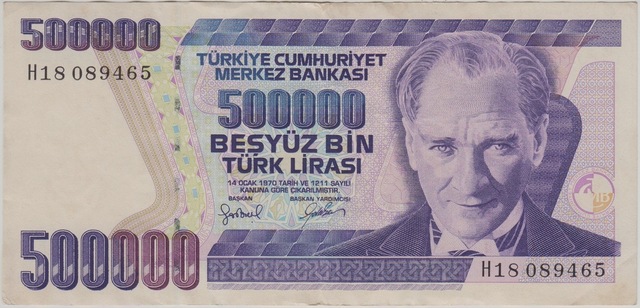 7. Emisyon 4. Tertip 500.000 Lira H18 Çok Çok Temiz+