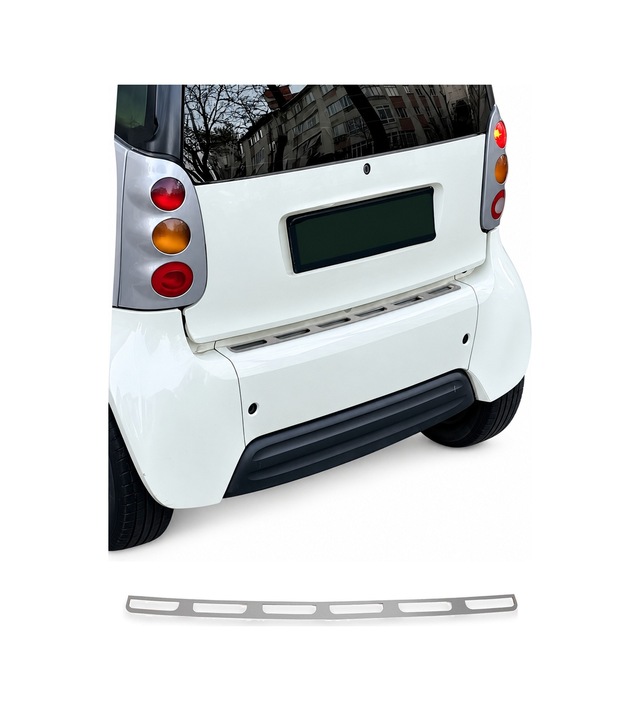 Smart Fortwo I 1998-2007 Uyumlu Krom Arka Tampon Eşiği Paslanmaz Çelik