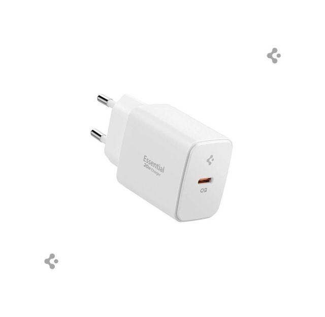 Spigen 20w Usb-c Mini Hızlı Şarj Aleti/şarj Isısını Düşürür Gan Destekli Akım Korumalı Güç Adaptörü İphone & Android & İpad Type-c Ee201 White - Ach08701