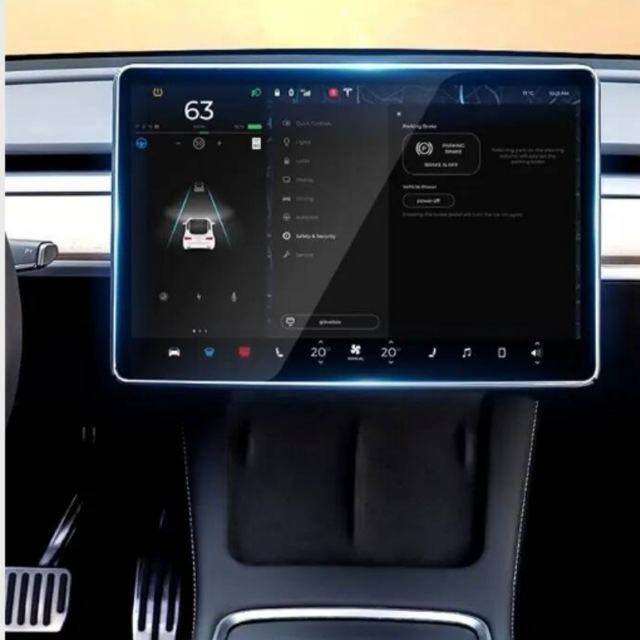 Ekran Koruyucu Film 15inch 2017-24 Tesla Y Model - Hd Tempered / Cafı216