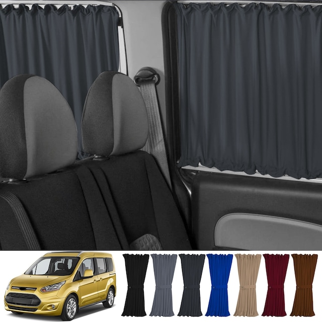 Pandami Ford Connect 1.nesil 2002-2013 Uyumlu Füme Raylı Oto Perde Takımı