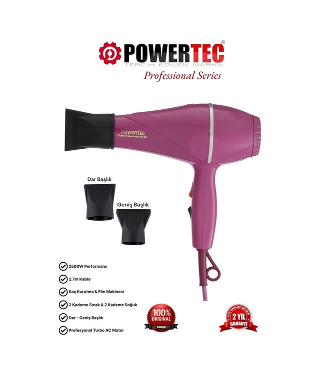 Powertec TR-501 Profesyonel Fön Makinesi