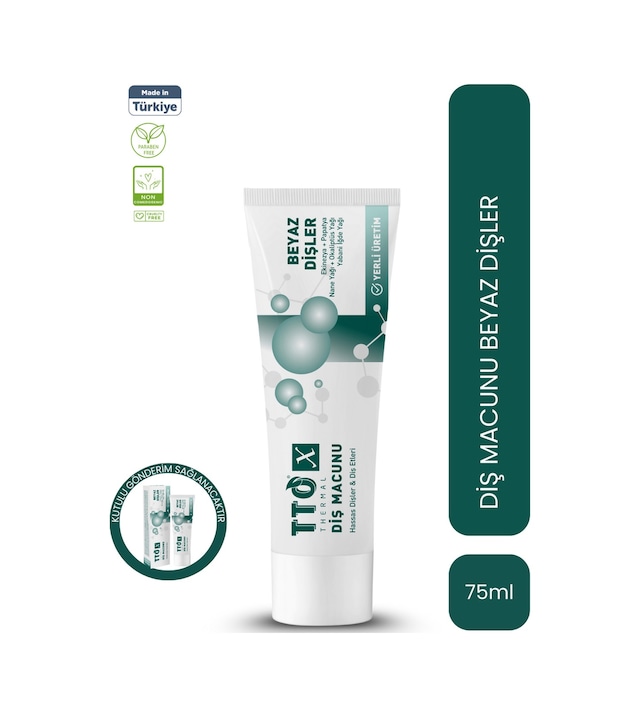 Tto X Hassas Dişler ve Diş Etleri Için Beyazlatıcı Diş Macunu 75Ml