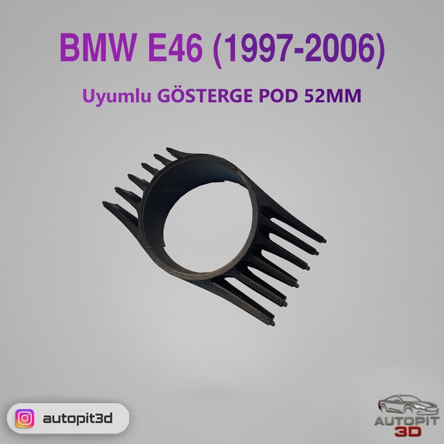 Bmw E46 1997-2006 Uyumlu Gösterge Pod 52mm