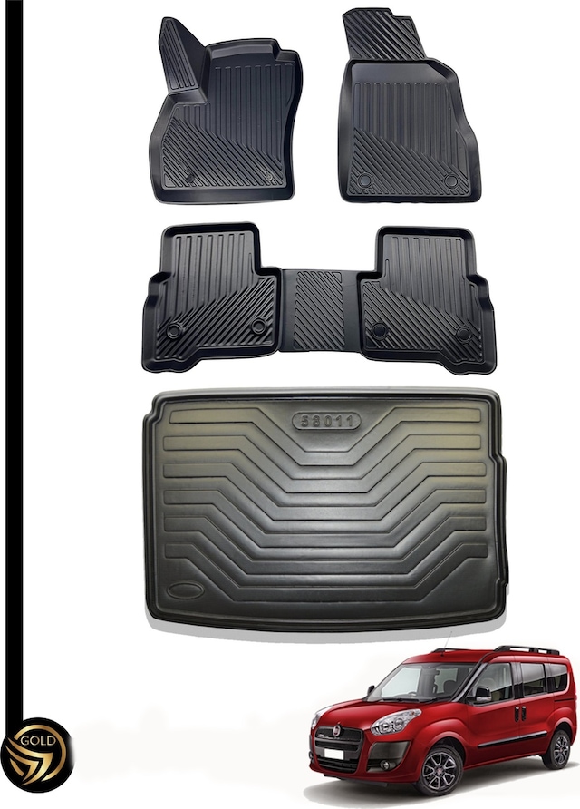 Fiat Doblo 3d Havuzlu Paspas + Bagaj Havuzu Ikili Set
