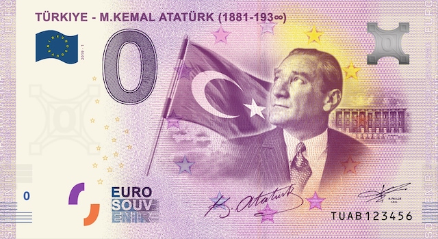 0 Euro Hatıra ve Koleksiyon Parası - Atatürk 2019 Föylü