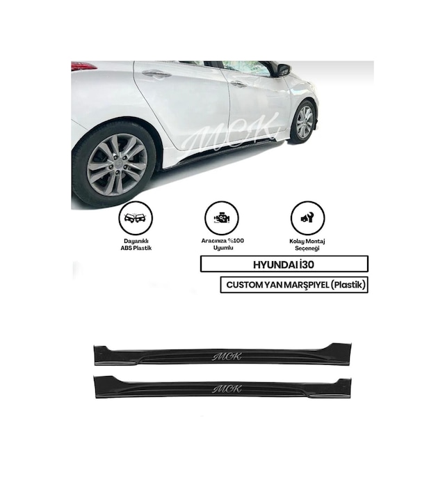 Hyundai I30 Custom Yan Marşpiyel Çift Plastik