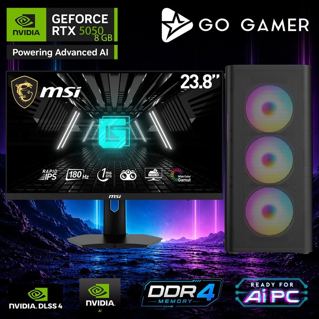 Go Gamer AE363D Ryzen 7 5700X RTX 5050 16GB RAM 1TB SSD