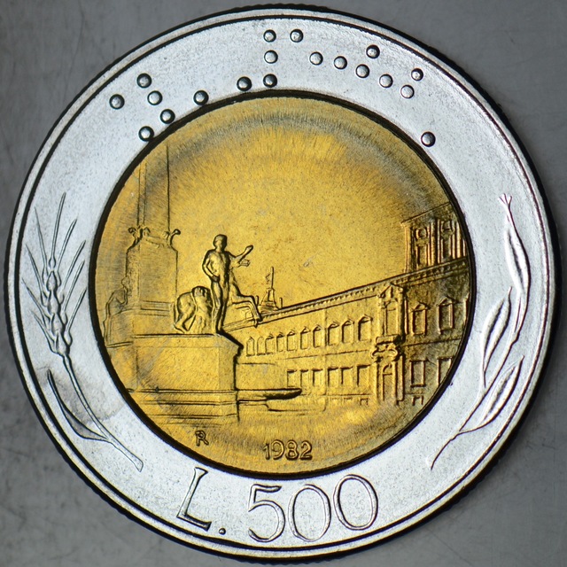 İtalya 500 Liret 1982 Bimetal Çil. 20595987