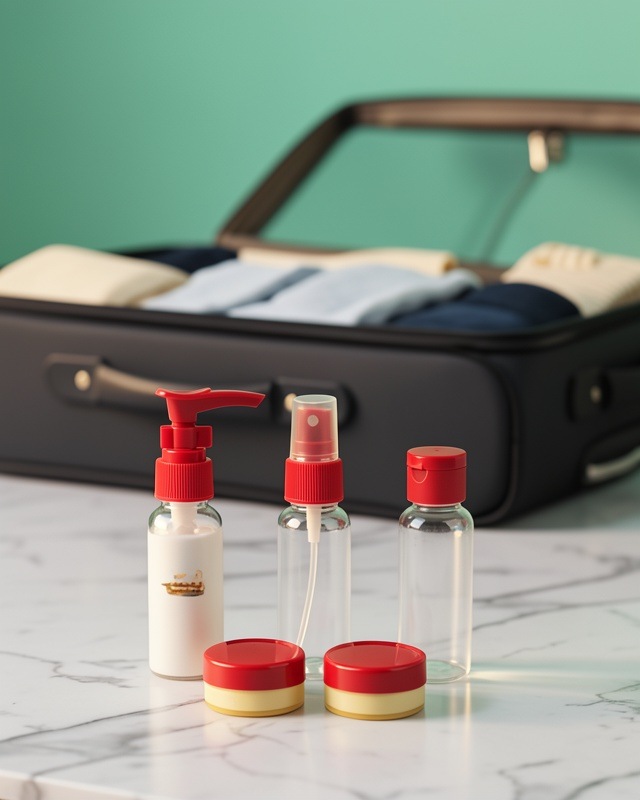 Seyahat Kozmetik Organizer Seti, 5 Parça Şeffaf 30 Ml