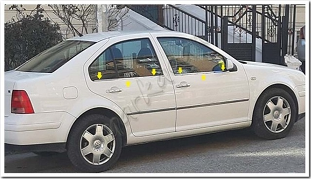 Vw Bora Krom Cam Çıtası 1998-2004 4 Parça Paslanmaz Çelik N11.296