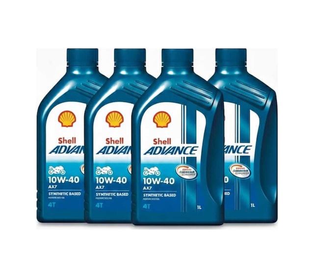 Shell Advance 10w-40 Ax7 4'lü Avantaj Paketi - Motosiklet Motor Yağı - 0781387029548