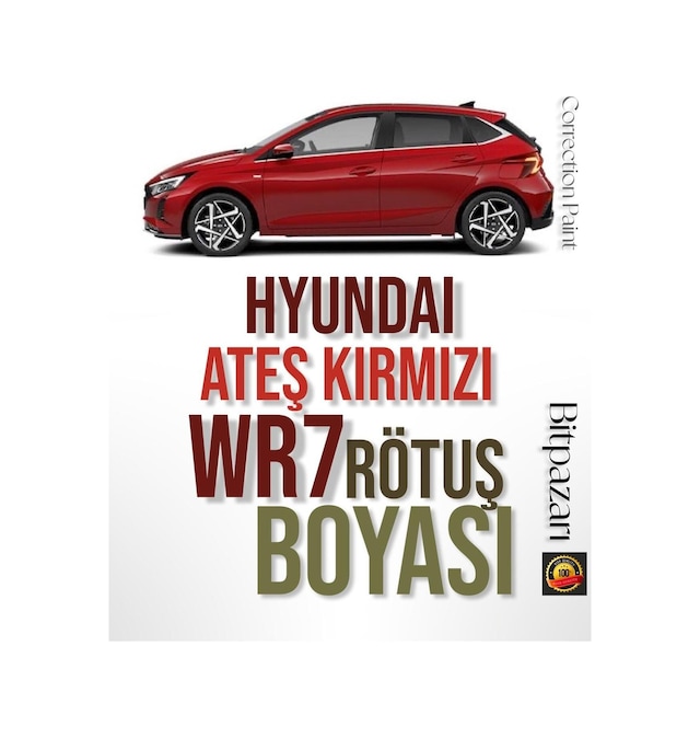 Hyundai İ10, İ20 Wr7 Ateş Kırmızı Rötuş Boyası 20 Ml Renk Uyumu