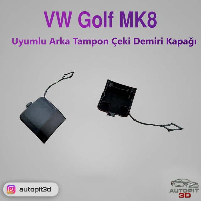 Vw Golf Mk8 Arka Tampon Çeki Demiri Kapağı