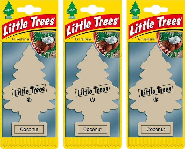 Little Trees 3'Lü Set Coconut - H. Cevizi Oto Kokusu Beyaz
