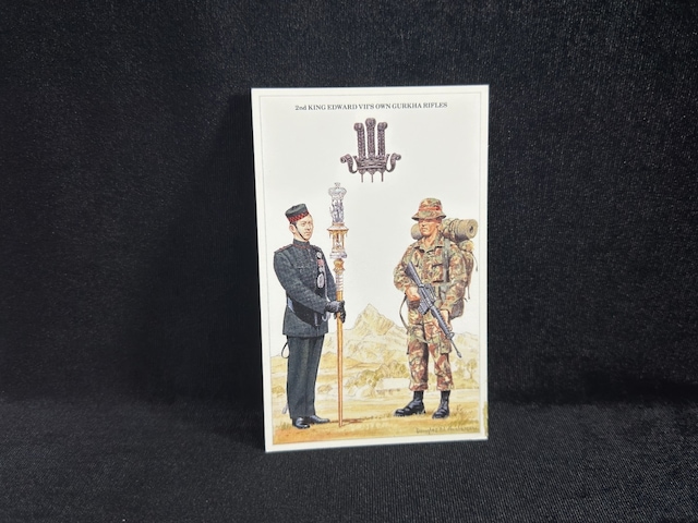 1995 İngiltere Kartpostal Britanya Ordusu 2nd King Edward Vıı's Own Gurkha Rifles - Regimental Colour Postcard Teşhir Ürün