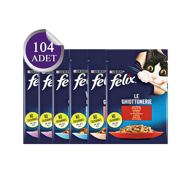 Felix Karışık Yaş Kedi Maması 104 x 85 G