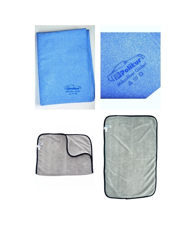 Polikur 3356 Mikrofiber Güderi Oto Kurulama Bezi Ve Spark 2315 Uber Oto Kurulama Havlusu 2'li Set