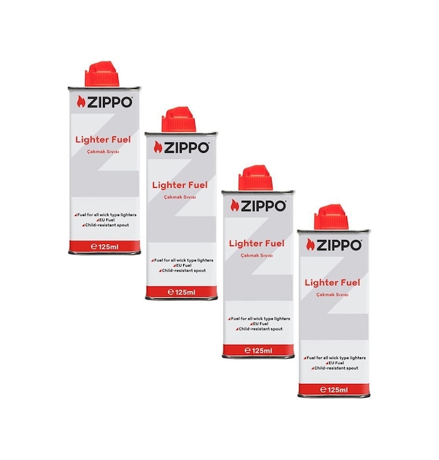 Zippo Çakmak İkmal Seti 4 Bidon Benzin Set4x Beyaz