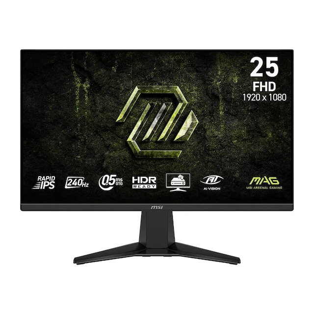 Msı Mag 255f X24 24.5 1920x1080 Fhd 240hz 0.5ms Hdmı Dp Hdr Ready Adaptive Sync Rapid Ips Gaming Monitor