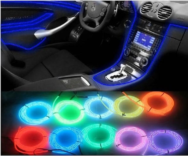Neon Torpido Aydınlatması 1 Ve 2 Metre Fitilli