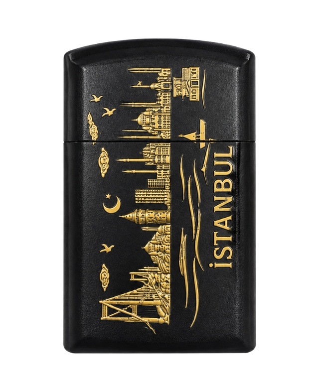 Hunter Soft Flame Bosphorus Design Siyah Çakmak Ack039
