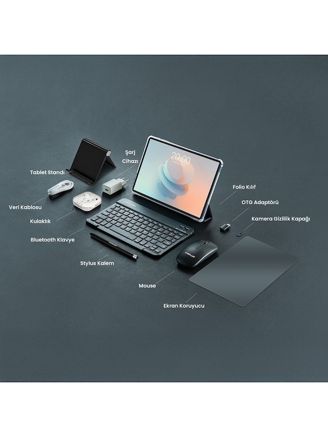 Teclast T65 LTE 6 GB 128 GB 13.4" Tablet + Kılıf + Klavye + Mouse + Kulaklık + Kalem + Stand
