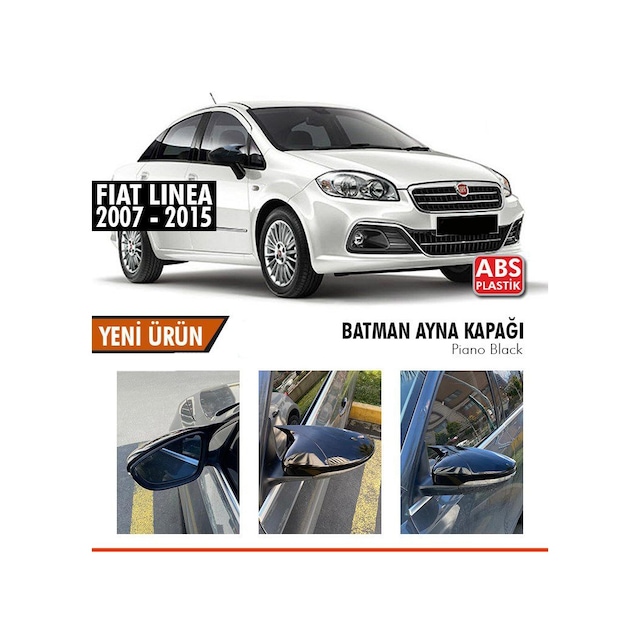 Fiat Linea Yarasa Ayna Kapağı Batman Piano Black Parlak Siyah