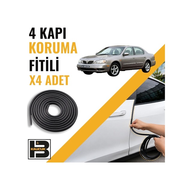 Nissan Maxima 2000-2003 Kapı Koruma Fitili-4 Kapı-siyah-bm2332