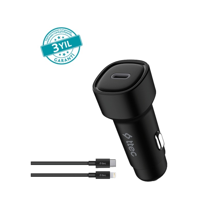 Ttec Smartcharger Pd 30w Araç Hızlı Şarj Aleti Usb-c - Lightning Kablo