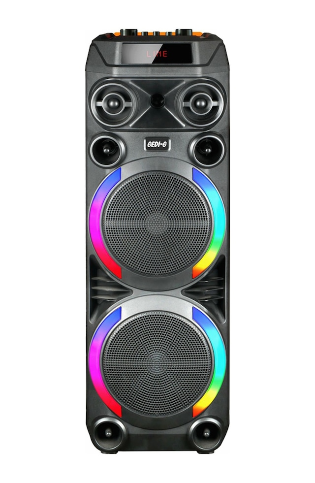 Gd-2897 Dijital Led Göstergeli Mikrofonlu Rgb Tws Çift 8 İnç Stereo Bass Kablosuz Karaoke Hoparlör