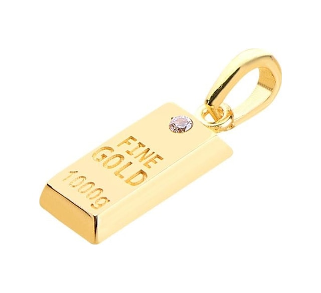 14 Ayar Altın Külçe Fine Gold Kolye Ucu 0,72 Gr-6644