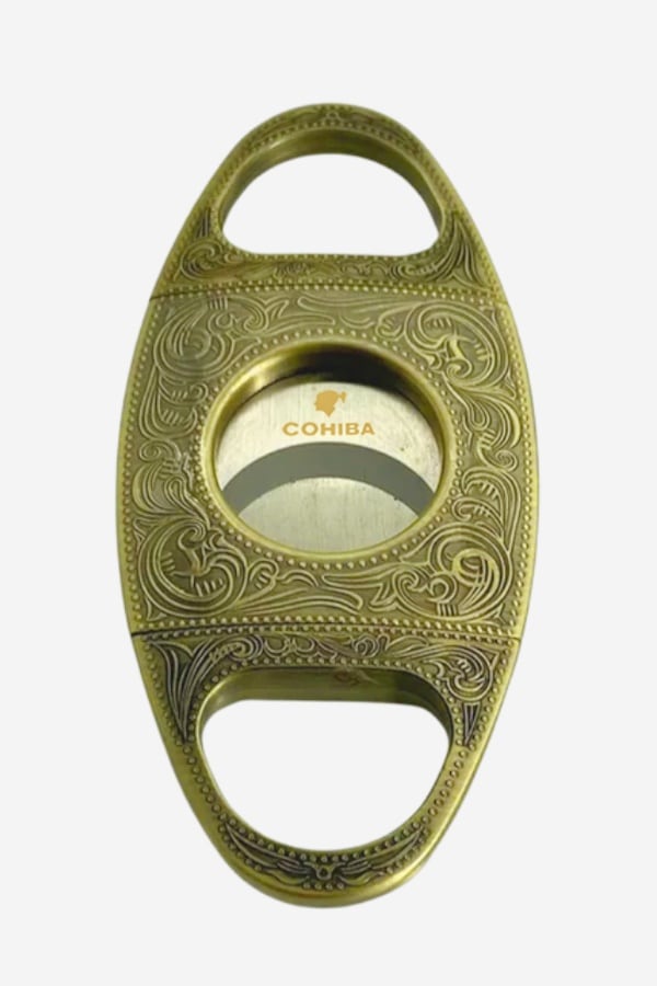 Cohiba Gold Desenli Metal Puro Makası Kesici - Tr9327