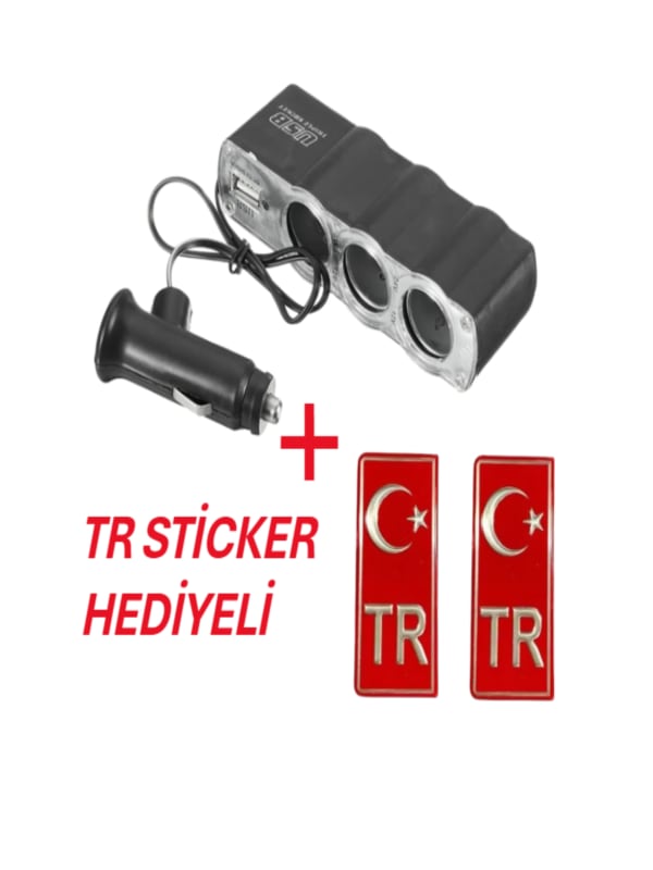 Tiger Marketing Tüm Araçlara Uyumlu Çakmaklık Çoğaltıcı + Tr Sticker li