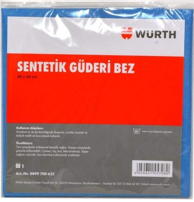 Würth Sentetik Güderi Bez Mavi 38x60 Cm