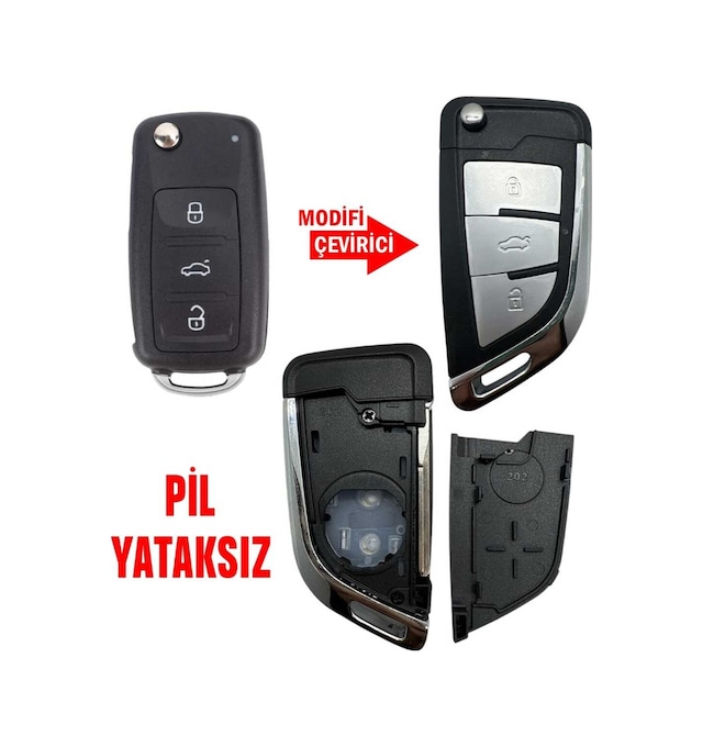 Gma Keys Volkswagen Çevirici Uds Jetta Caddy Tiguan Transporter Skoda Seat Vs. Yeni Nesil Dönüşüm Kabı